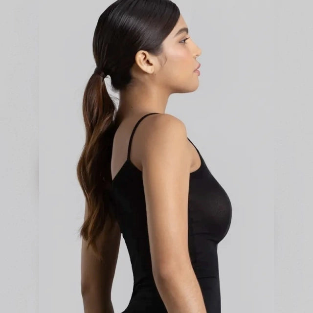 Camiseta Térmica de Tirantes Negra de Microfibra Stretch