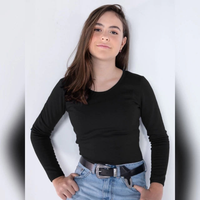 Camiseta Térmica Doble Polar Teens Negro