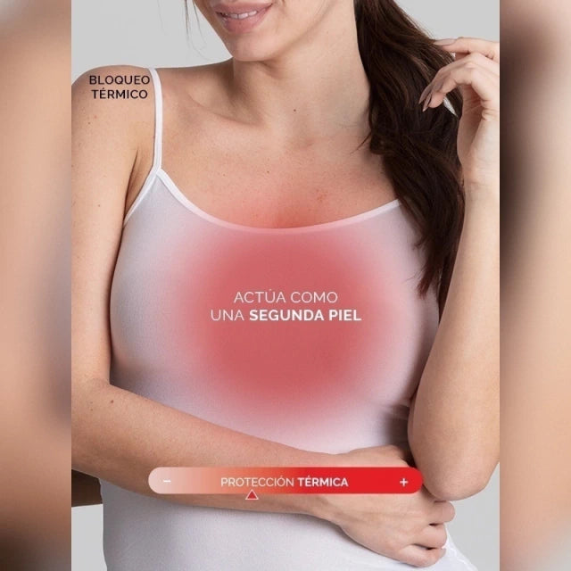 Camiseta Térmica de Tirantes Blanca de Microfibra Stretch
